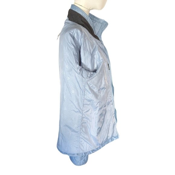 The North Face Light Blue Nylon Long Sleeve Full Zip Jacket Coat Women's L - Picture 8 of 12
